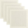 Solino Home Ivory Placemats Set of 4-100% Pure Linen Placemats 14 x 14 Inch for Spring, Easter - Fete