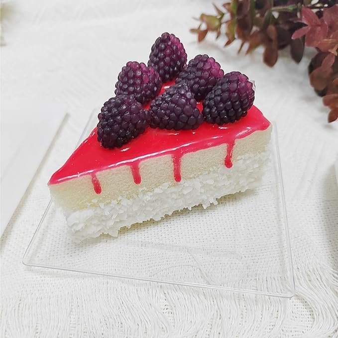50PCS Square Plastic Plates-4.5 inch Disposable Dessert Plates- Premium Hard Square Small Appetizer Plates for Party/Birthday/Wedding & All Occasions (Clear)