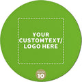 10 Round Foam Bud Coasters Pack, 4 inch - Customizable Text, Logo - PU Foam, Party Favor - Lime Green