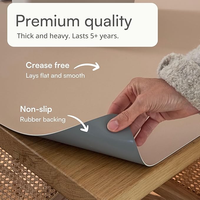 Table Craft Mat to Protect Dining Table, Craft Mess mat 38"x39.4" Great for Childrens Crafts and Play Protect Your Furniture from Spills and Mess Easy to Clean, Heat Resistant (Clay, 38" 39.4")'