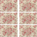Colorful Floral Spring Plastic 12x18 Inch Placemats Set of 6 - Waterproof, Non-Slip & Washable Watercolor Flowers Table Mats for Kitchen & Dining Table Placemats
