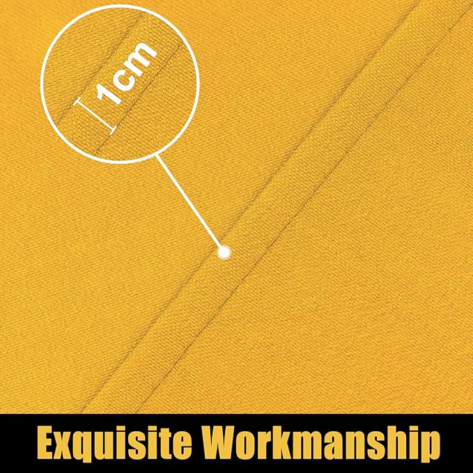 Smiry Rectangle Picnic Table Cloth, Waterproof Elastic Fitted Tablecloths for 6 Foot Tables, Washable Polyester Table Cover for Camping, Indoor and Outdoor (Mustard Yellow, 30"x72")