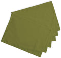 Calicot Placemats Set of 6 100% Cotton Washable Cloth Place Mats, Reusable Table Mats for Spring/Summer & Thanksgiving Christmas Decorations Kitchen Dining Party Wedding (Sap Green, 13" x 19")