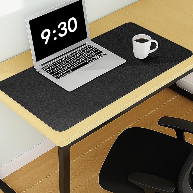 Warmstar Leather Table Cover 16 x32 Inch, 1.8MM Thick PVC Table Protector Waterproof, Desk Cover Protector Non-Slip Table Pad for Kitchen, Dresser, Gaming Desk,Dining Room Table