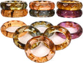 ALPHA Living HOME Napkin Rings Set of 12 - Handmade Epoxy Resin Napkin Holders for Elegant Table Decor, Dining, Weddings, Parties & Special Events - Durable & Stylish Serviette Rings (Spring Color)