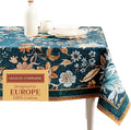 Maison d' Hermine Table Cloth Square Table 100% Cotton 60 x 60 Inches Fall Tablecloth Reusable Everyday Use for Thanksgiving Christmas Decorations Dining Farmhouse Party (Luxury Loft - Dark Teal)