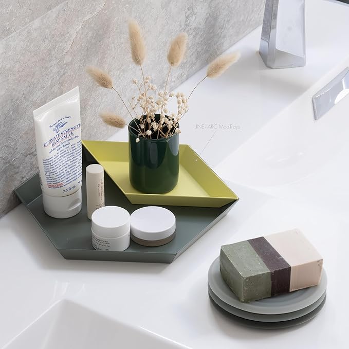 LINE+ARC Extra Thick Silicone Coasters (As Seen in NYTimes WireCutter) Waterproof Anti-Stain Heat-Safe Dishwasher-Safe Degrē Coasters XL (Set of 6 Winter Salad) Outdoor Rubber Mid-Century Modern