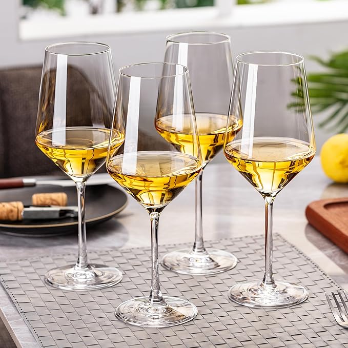 Wine Glasses, 17oz White Wine Glasses Set Of 4, Clear Red Wine Glass With Stem, Gifts For Men & Women