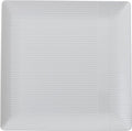 Crown Premium Heavy Duty Plastic Plates - Linear Squared (40 Pack) - Wedding China Like (6.5 Inch., White)