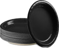 Disposable Paper Plates Black, 7 Inch Paper Dessert Plates, Strong and Sturdy Disposable Plate for Party, Dinner, Holiday, Picnic, or Travel Party Plate, Pack of 50