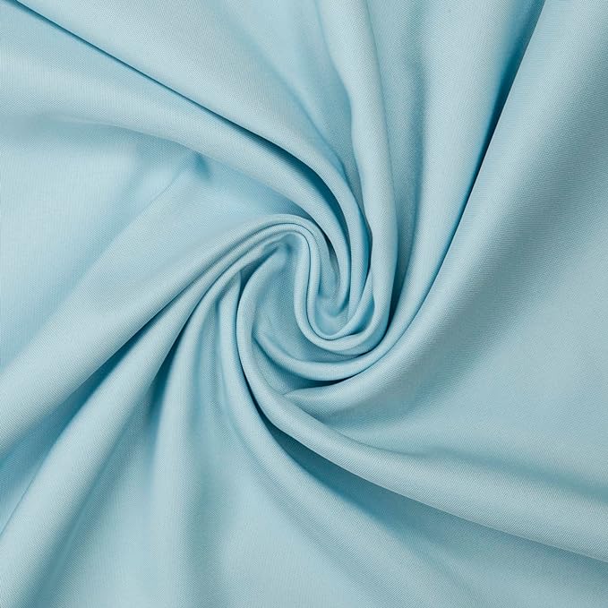 Gee Di Moda Cloth Napkins - 17 x 17 Inch Baby Blue Dinner Napkins - Set of 12 Soft & Absorbent Washable Fabric Cloth Table Napkins with Hemmed Edges for Hotel Restaurant, Holiday Parties & Wedding