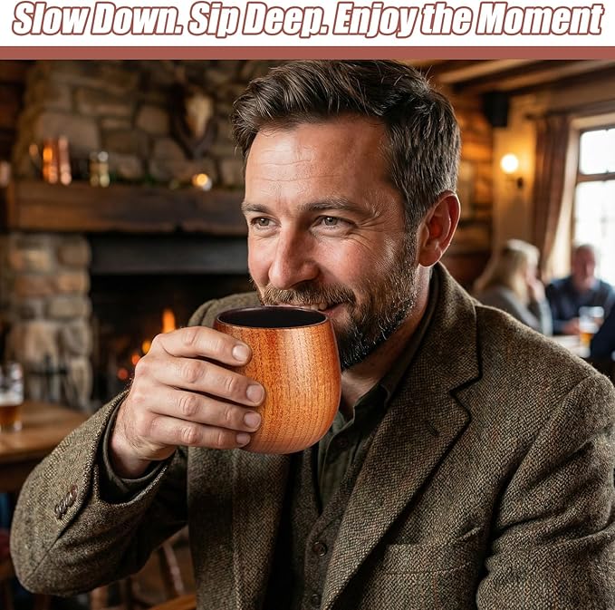 Charred Wooden Bourbon Drinking Glasses Set of 2 for Men 6 oz Whiskey Glasses 6 Ice Cubes Charred Bourbon Gifts for Dad Men Brother or Whiskey Lovers Birthday Holidays Supplies