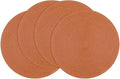 SHACOS Round Placemats Set of 4 for Dining Table 15 inch Round Braided Fall Placemats Washable Kitchen Table Mats Home Decor, Dark Orange