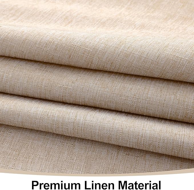 Smiry Rectangle Table Cloth Linen Textured, Waterproof Spillproof Anti-Wrinkle Burlap Tablecloth, Washable Decorative Fabric Table Cover for Dining, Party, Banquet, 60 x 84 Inch, Linen