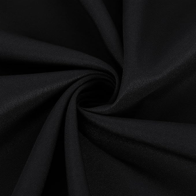 Fitable 6 Pack Black Square Tablecloths - 70 x 70 Inches - Stain Resistant and Reusable Table Clothes, Polyester Fabric Table Covers for Dining, Card Tables, Coffee Tables