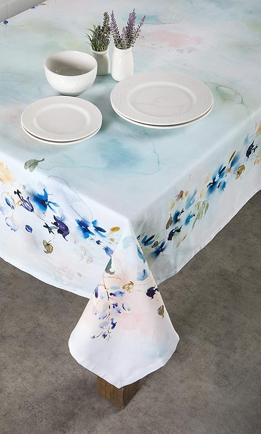 Maison d' Hermine Table Cloth Rectangle Table 100% Cotton 60 x 90 Inches Tablecloth Reusable Decorative for Dining Room Farmhouse Home Valentines Day Decorations Spring Summer - Lazy Summer Days