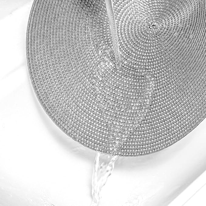 AHHFSMEI Round Braided Placemats 15 Inch Round Table Mats for Dining Tables Natural Woven Heat Resistant Place mats Set of 6 (Grey B)