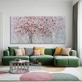 CHUDANHAO Gold and Pink Canvas Wall Decor Botanical Prints Floral Wall Art Line Painting for Living Room Tree Scenery Picture for Home Hotel 29x58 Inch