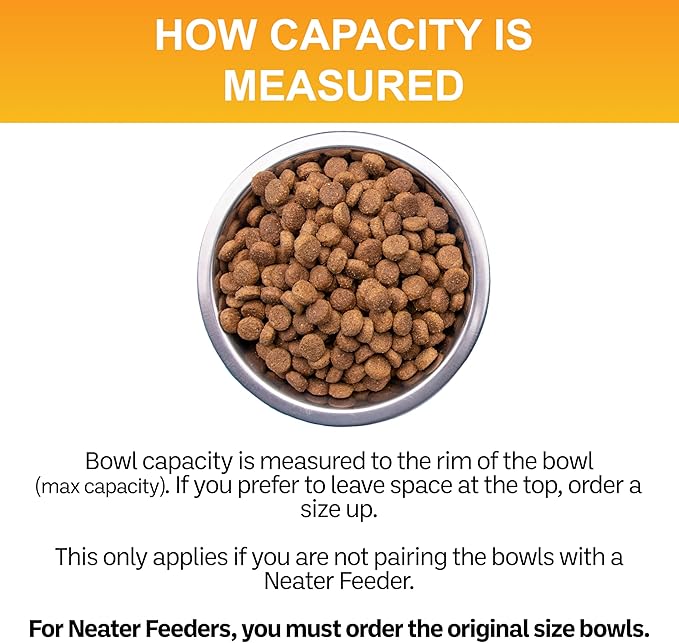 Neater Pet Brands 2.2 Cup (18 oz.) Stainless Steel Dog Bowls, 1 Single Neater Feeder Replacement Bowl (Small Deluxe Model), Dog Food Bowl or Water Bowls, Dishwasher Safe Metal Dish for Cats/Small Dogs
