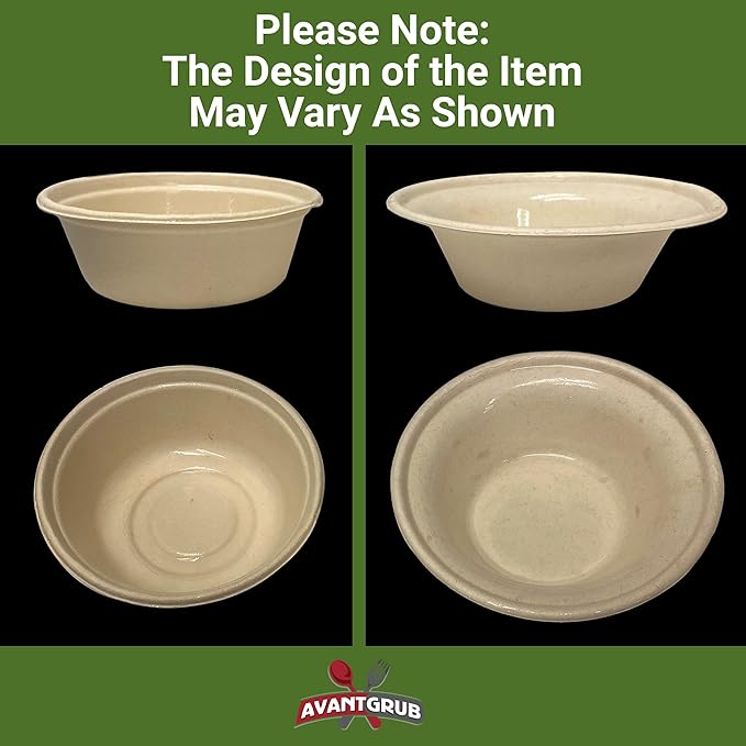 Durable, Biodegradable, Leak-Proof, 11.5 oz Disposable Bowls 200 Pack. Plant-Based Gluten Free Compostable Wheatstraw Fiber Container, Eco-Friendly, Microwavable and Safe for Hot, Cold or Pet Foods.