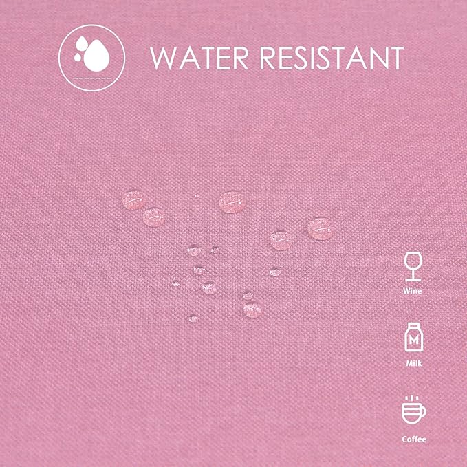 BALCONY & FALCON Table Cloth for 6 Foot Rectangle Tables – Waterproof, Wrinkle-Free Farmhouse Tablecloth for Dining, Kitchen, Wedding, Valentine，Baby Shower & Holiday Gatherings (Pink, 57" x 118")