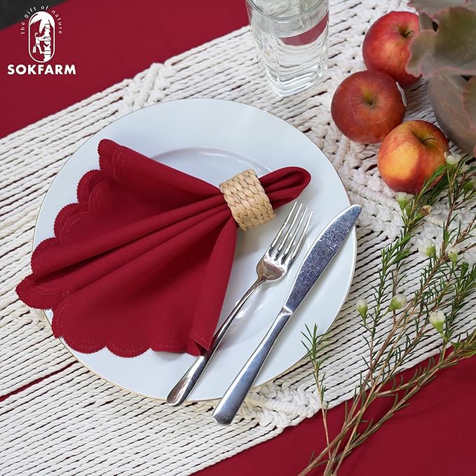 12 Pcs Square Woven Napkin Rings, Water Hyacinth Easter Napkin Rings Set Of 12, Anillos Para Servilletas De Tela, Boho Napkins Holder For Elegant Table Decoration, Christmas Table Decor, Wedding Decor