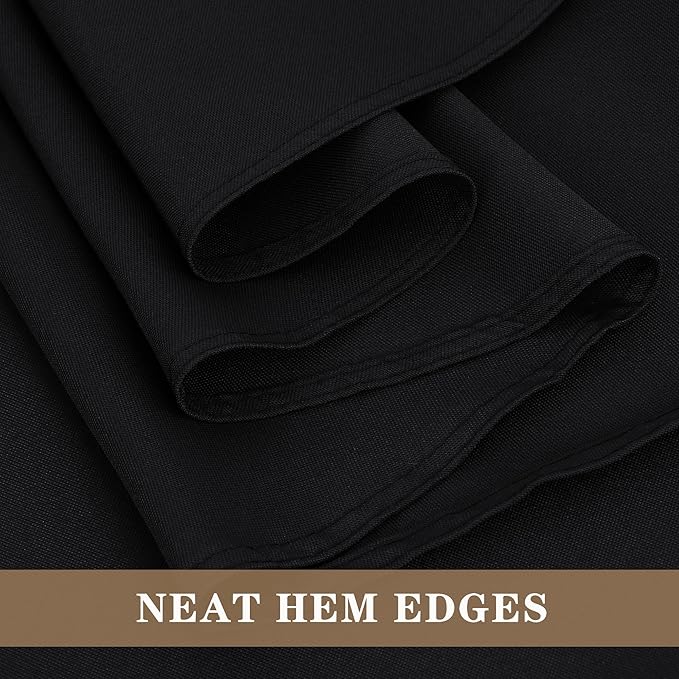 Fitable Black Tableclothes for Rectangle Tables, 6 Pack - 90 x 156 Inch - Reusable and Elegant Tablecloths, Polyester Fabric Table Covers for Wedding, Party, Banquet, Formal Events