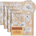 Maison d' Hermine Cloth Napkins Set of 4 100% Cotton for Thanksgiving Christmas Decorations Everyday Reusable Square Fall Napkins Cloth Washable Dinner Party (Pretty Autumn, 20"x20")