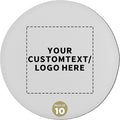 10 Round Foam Bud Coasters Pack, 4 inch - Customizable Text, Logo - PU Foam, Party Favor - White