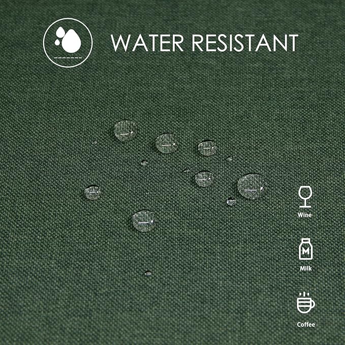 BALCONY & FALCON Table Cloth – Waterproof, Wrinkle Resistant & Washable Large Rectangle Tablecloth and Table Cover for Dining Room, Kitchen, Outdoor, Party & Birthday Use (Hunter Green, 91" x 132")