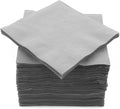 100 Pack Silver Beverage Napkins, Big Party Pack, 2 Ply, Ideal for Wedding, Party, Birthday, Dinner, Lunch, Cocktails. (5” x 5”) by Amcrate