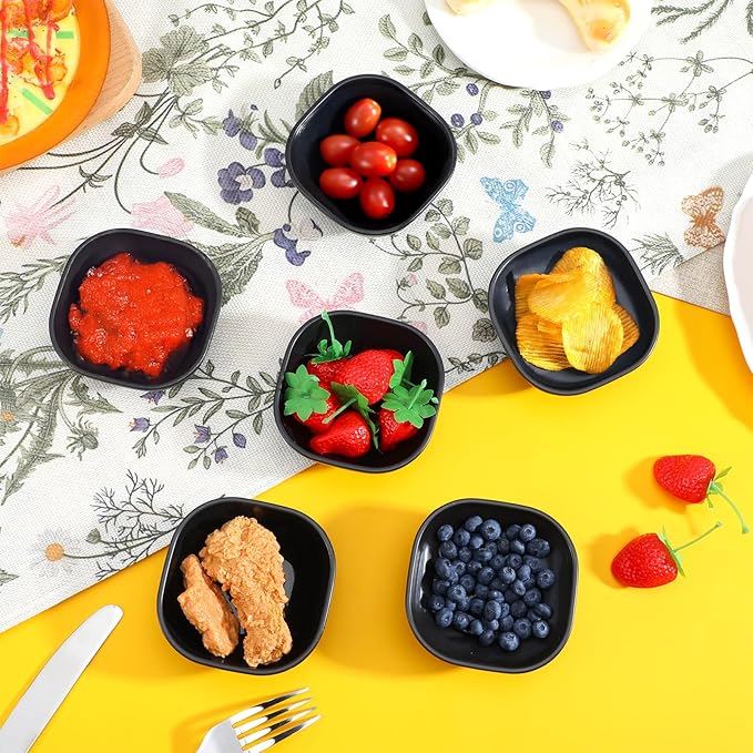 24 Pack Unbreakable Dipping Bowl, 4.5 OZ Soy Sauce Dishes,Wheat Straw Small Dessert Bowls,Small Prep Bowls，Dipping Sauce Cups, Dip Bowls for Side Dish, Snacks, BBQ，Ketchup