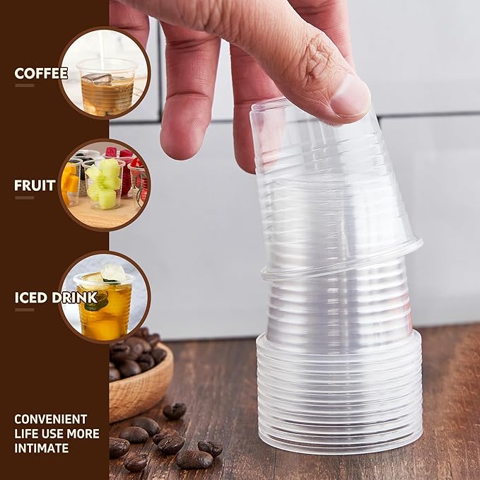 YEEHAW 3 oz Plastic Cups, 2000 Pack - Clear Disposable Drinking Water Cups for Cold Beverages, Ideal for Party