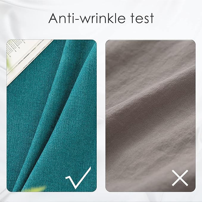BALCONY & FALCON Square Tablecloth - Small Waterproof Table Cloth, Wrinkle Resistant Table Cover Linen Fabric Tablecloths for Dining Kitchen Wedding and Outdoor Decoration (Teal, 55"x55")