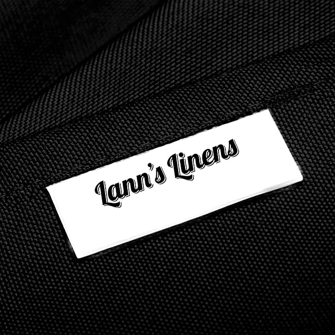 Lann's Linens - 132" Round Premium Tablecloth for Wedding/Banquet/Restaurant - Polyester Fabric Table Cloth - Black