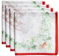Maison d' Hermine Cloth Napkins Set of 4 100% Cotton for Thanksgiving Christmas Decorations Everyday Reusable Square Fall Napkins Cloth Washable Dinner Party (Christmas Tradition, 20"x20")