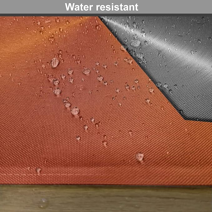 Ambesonne Orange and Grey Place Mats Set of 4, 3D Style Machinery Structure Image Detailed Vivid Modern Contrast Colors, Washable Fabric Placemats for Dining Table, Standard Size, Orange Grey