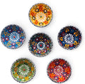 Ceramic Small Dipping Bowls Set of 6, 3.5 Oz Soy Sauce Dish, Handmade Charcuterie, Colorful Pinch, Dishwasher & Microwave Safe, 3.2'' Mini (SULTAN'S GARDEN)