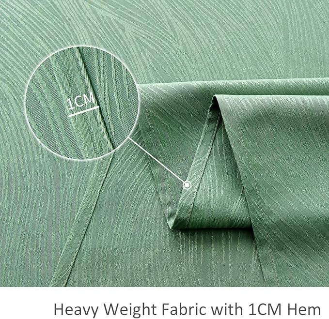 maxmill Square Table Cloth Swirl Design Water Proof Wrinkle Free Heavy Weight Soft Tablecloth Decorative Fabric Table Cover for Outdoor and Indoor Use Square 70 x 70 Inch Sage Green