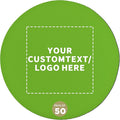 50 Round Foam Bud Coasters Pack, 4 inch - Customizable Text, Logo - PU Foam, Party Favor - Lime Green