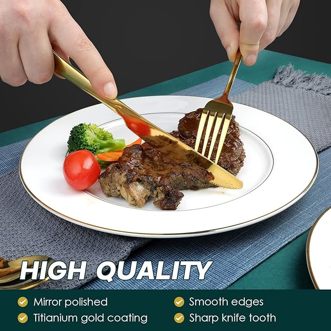 Vintage Silverware Flatware Set for 10, European Classic Style 40 Pieces Stainless Steel Tableware Cutlery Set,Fine Kitchen Utensils for Wedding Restaurant Hotel Christmas