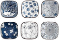 Japanese Style Ceramic Dipping Bowl,3.3'' Small Soy Sauce Dish for Condiments,Blue and White Small Bowl for Ketchup Stackable Side Dish Ramekins- Set of 6 (3.3 inch)