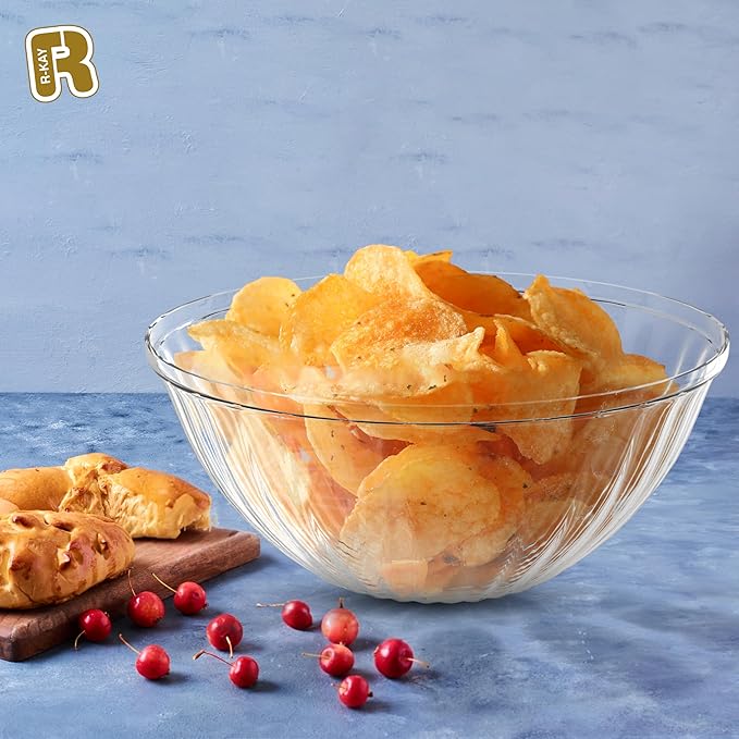 R-kay 6 Pack Extra Large Serving Bowl - 96 Ounce Plastic Serving Bowls For Entertaining - Clear Plastic Bowls For Salads And Snacks - Disposable bowls For All Occasions