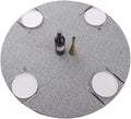 Walrus Round Vinyl Fitted Tablecloth with Flannel Backing Elastic Edge Design Table Cover Waterproof Oil-Proof PVC Table Cloth Stain-Resistant Best for 37"-44" Round