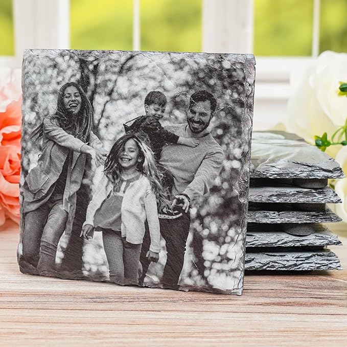 Blue Ridge Mountain Gifts - Custom Coasters Printed Family Photos, Housewarming Gift, Family Portrait Collage, Personalized Photo Prints, Personlaized Square Coasters, Custom Home Decor