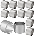ALPHA Living HOME Silver Napkin Rings Set of 12 Premium, 100% Metal Rust-Resistant Décor - Handcrafted French-Style Metal Holders 2" for Thanksgiving, Christmas, Parties & Everyday Dining