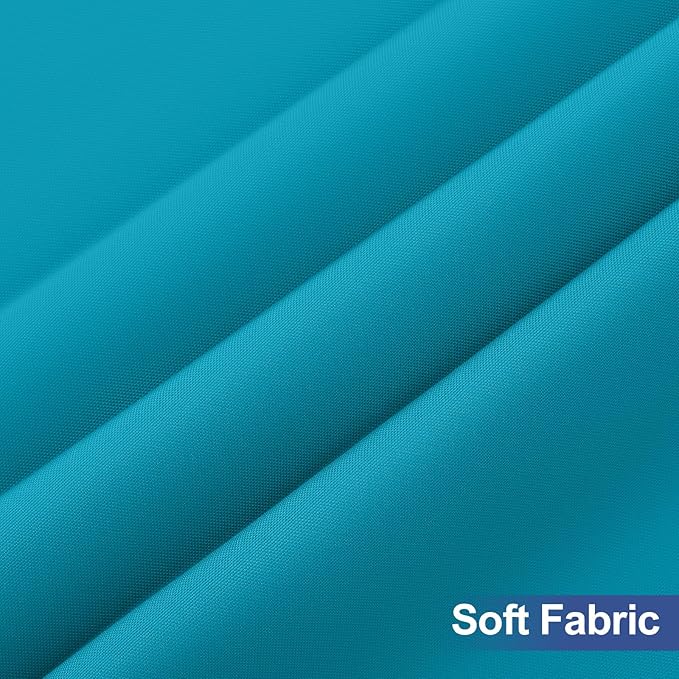 homing 2 Pack Rectangle Table Cloth, Elastic Fitted Fabric Tablecloth Fits for 4 Foot Folding Tables, Washable Table Cover for Picnic, Camping, Indoor & Outdoor (Teal, 24" x 48")