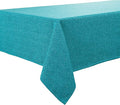 BALCONY & FALCON Square Tablecloth Washable Wrinkle Resistant and Water Proof Table Cloth Decorative Linen Fabric Tablecloths for Dining Party Kitchen Wedding Outdoor Use (Lake Blue, 55x55)