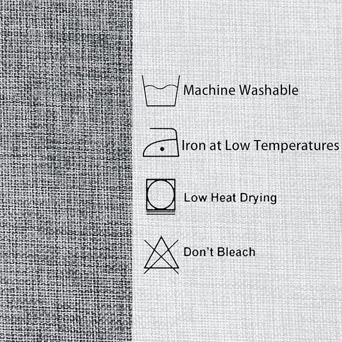 Hiasan Faux Linen Rectangle Tablecloth - Wrinkle and Stain Resistant Washable Table Cloth for Kitchen Dining Room Holiday Table Cover for Party Dinner, Grey, 54 x 108 Inch