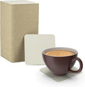 MT Products Off-White Square Paper Coasters for Drinks - 4” Blank Disposable Coasters (Pack of 100) - Made in The USA